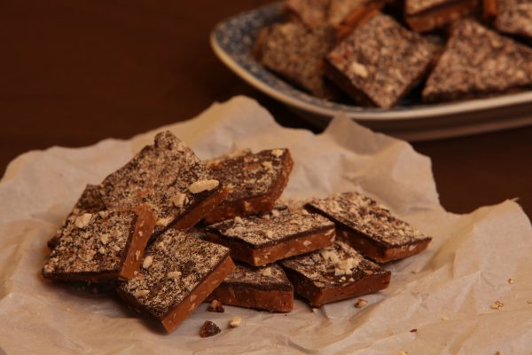 Almond Toffee with milk chocolate